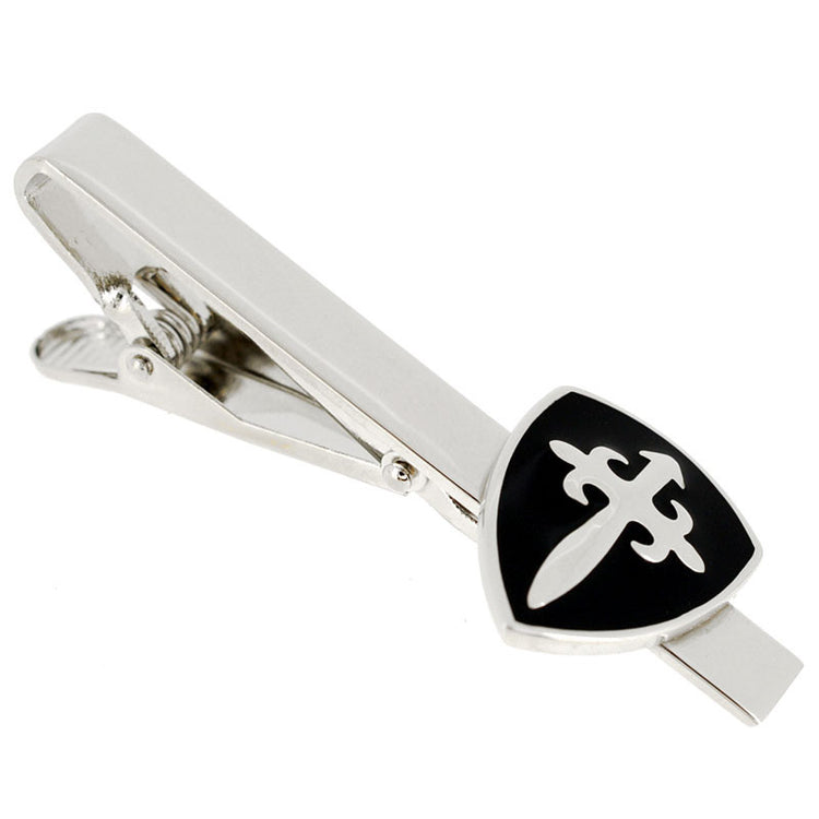 Royal Shield Fleur De Lis Cross Sword Tie Clip - SHOPWITHSTYLE