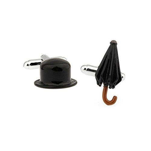 Chaplin Hat & Umbrella Cufflinks - SHOPWITHSTYLE