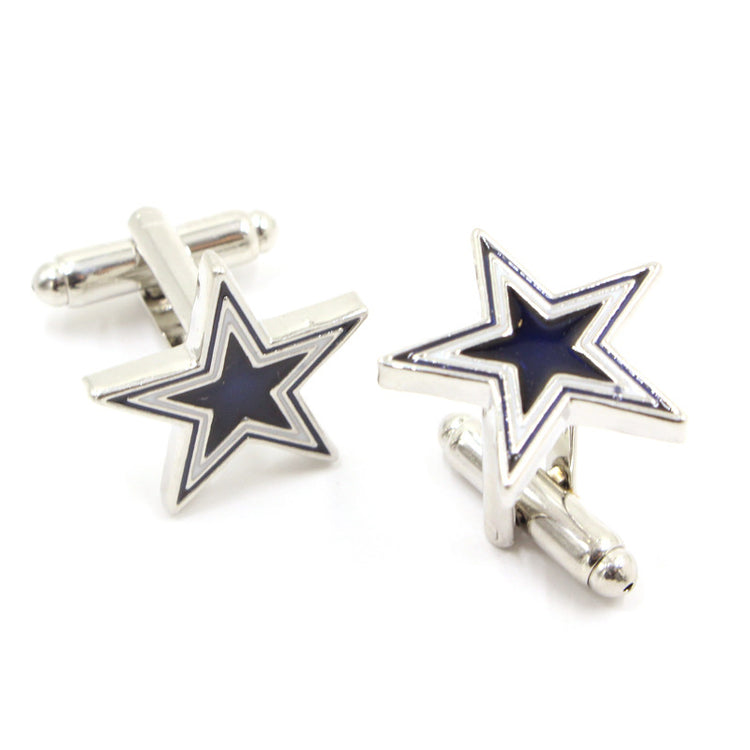 Navy and White Prismatic Star Cufflinks - SHOPWITHSTYLE