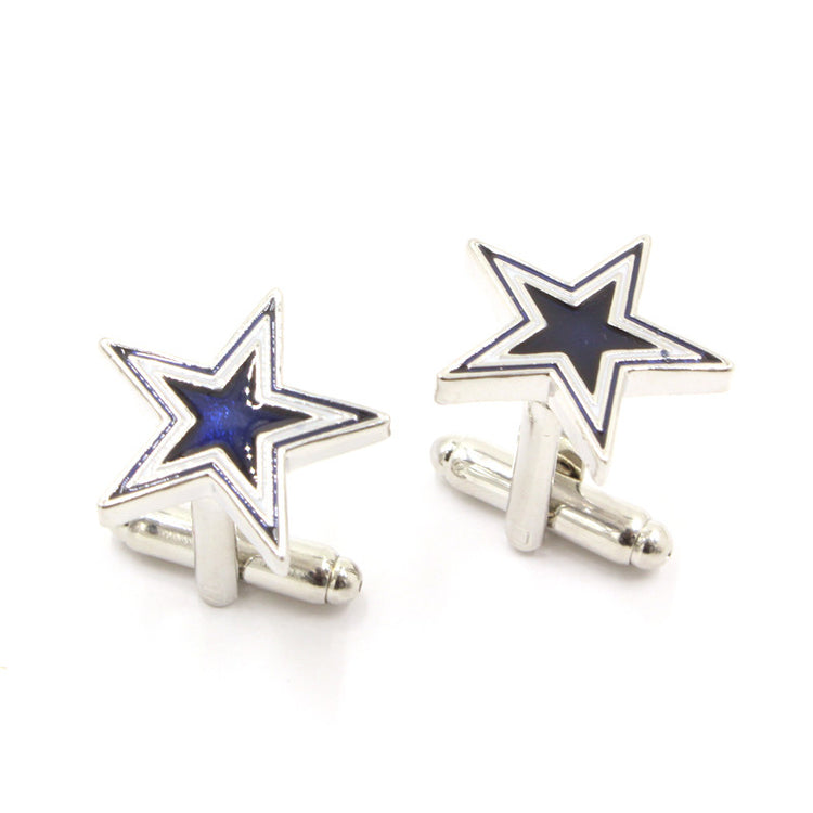 Navy and White Prismatic Star Cufflinks - SHOPWITHSTYLE