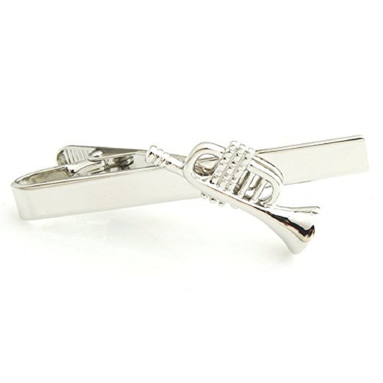 Silver-tone Trumpet Tie Clip for Men - SHOPWITHSTYLE