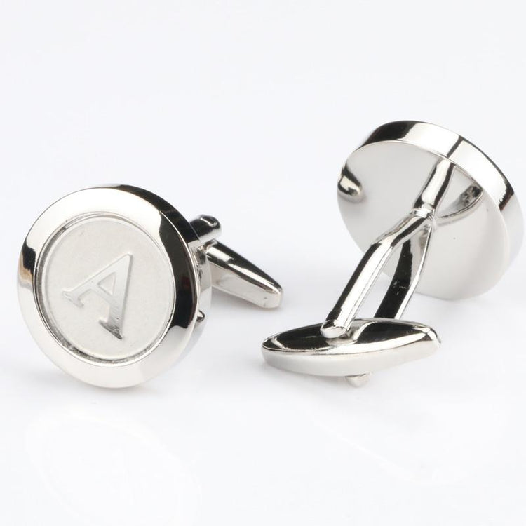 Personalized Round Letter A Cufflinks - SHOPWITHSTYLE