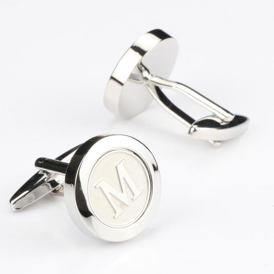 Personalized Round Letter M Cufflinks - SHOPWITHSTYLE