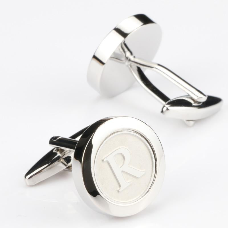 Personalized Round Letter R Cufflinks - SHOPWITHSTYLE