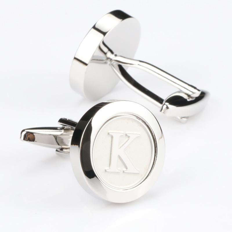 Personalized Round Letter K Cufflinks - SHOPWITHSTYLE
