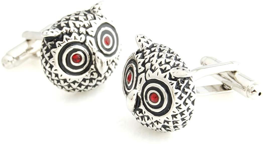 Witty Owl Enamel and Crystal Cufflinks for Men - SHOPWITHSTYLE