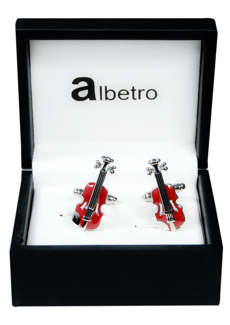 Red Violin Cufflinks - SHOPWITHSTYLE