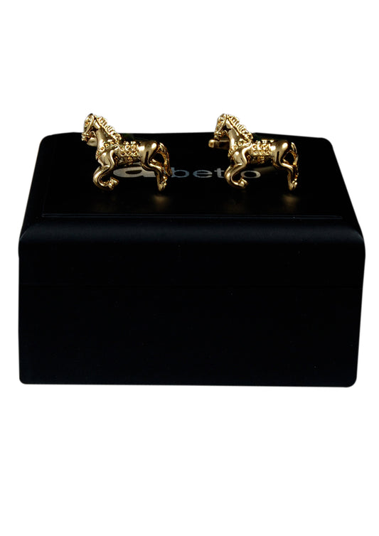 Gold Stallion Cufflinks - SHOPWITHSTYLE
