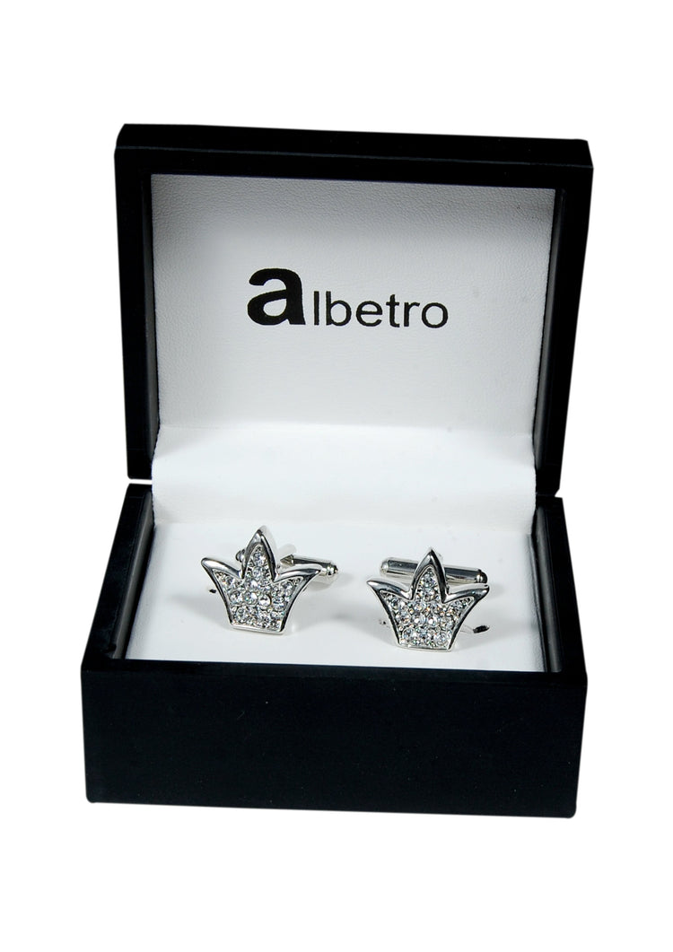 Crystal Royal Crown Cufflinks - SHOPWITHSTYLE