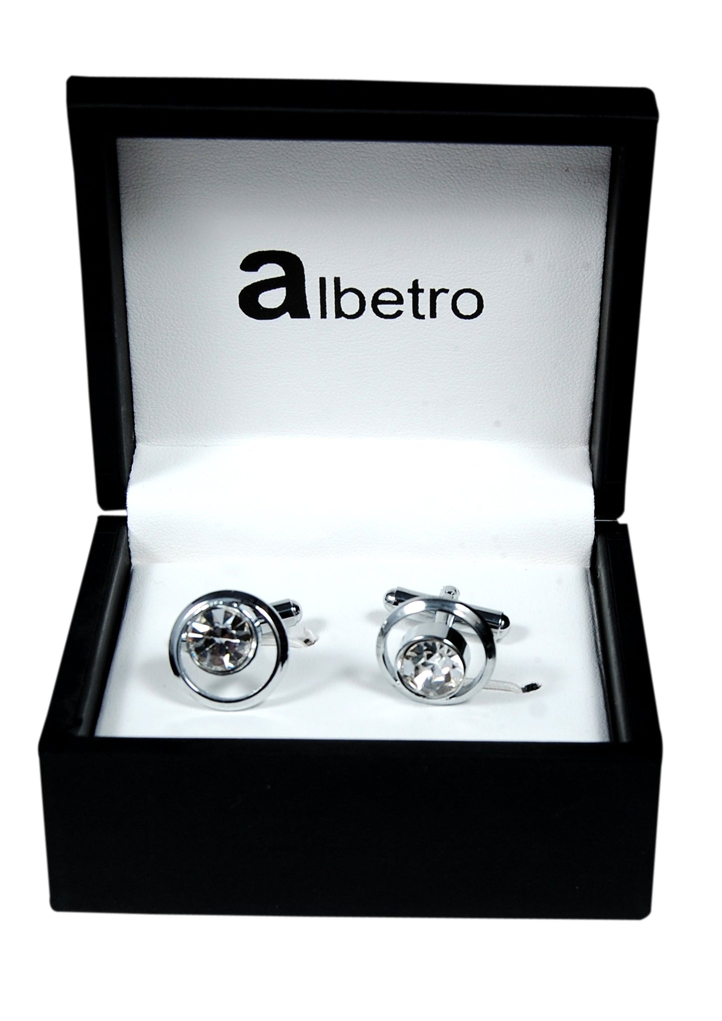 Round Crystal American Diamond Cufflinks - SHOPWITHSTYLE