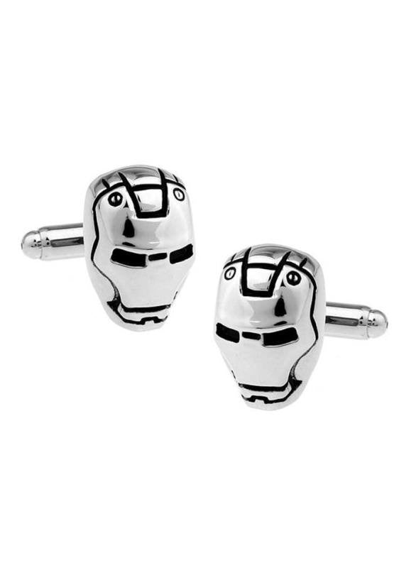 Iron Man Silver Alloy Cufflinks For Men 73 - SHOPWITHSTYLE