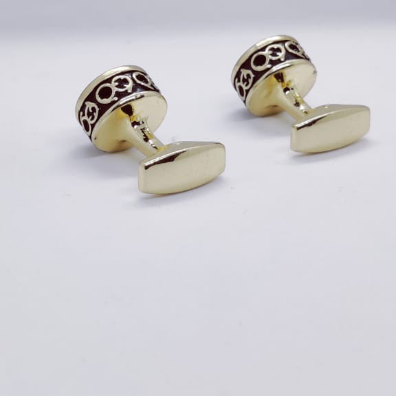 Red Round Crystal Cufflinks