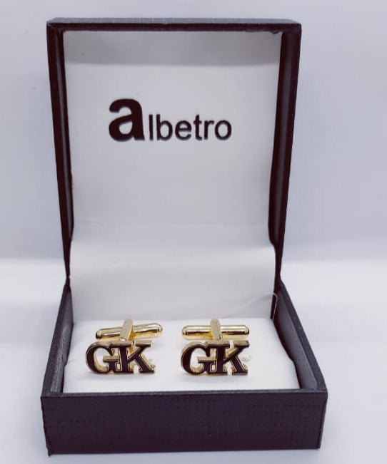 GK Double Initial Enamel Cufflinks