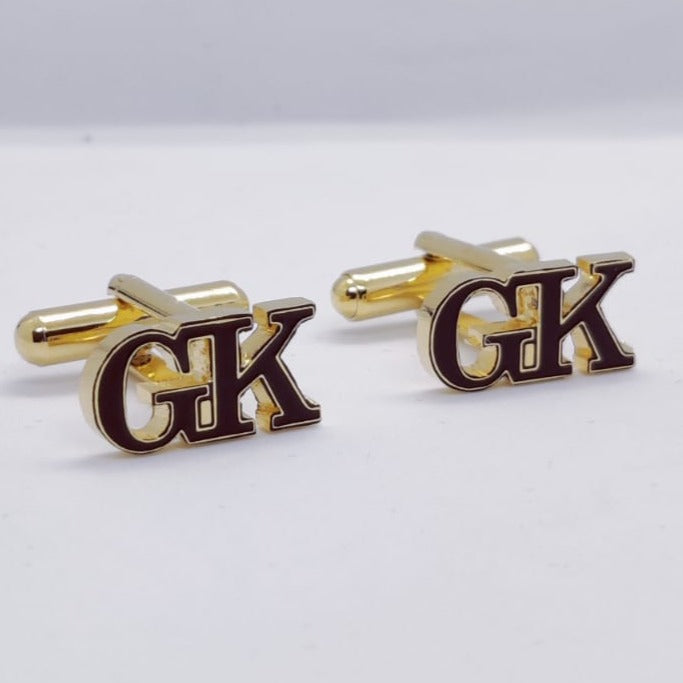 GK Double Initial Enamel Cufflinks