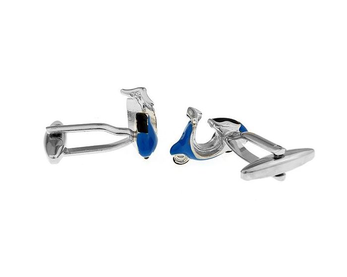 Blue Moped Cufflinks - SHOPWITHSTYLE