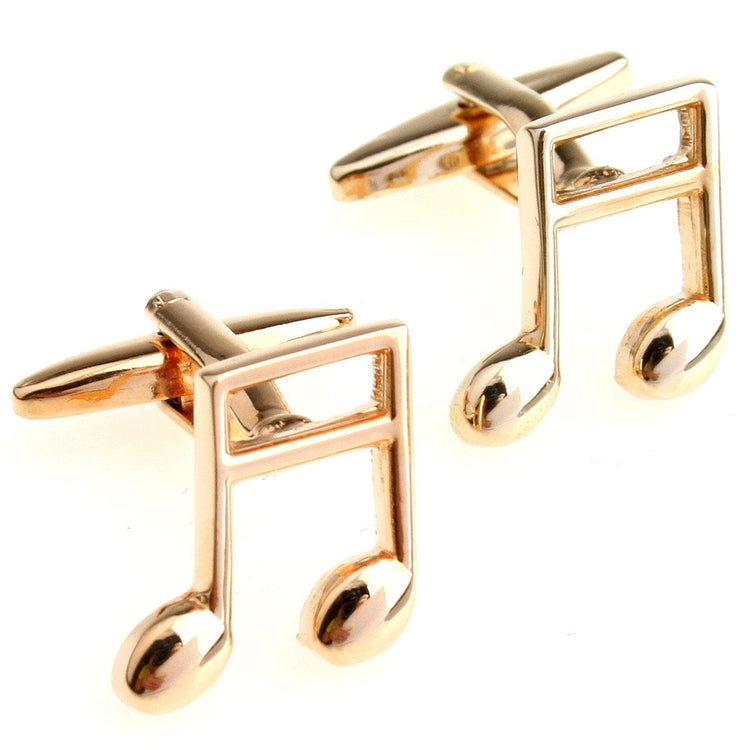 Classic Gold Design Music Note Cufflinks - SHOPWITHSTYLE