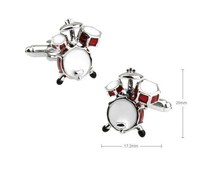 Red & White Drum Kit Cufflinks - SHOPWITHSTYLE