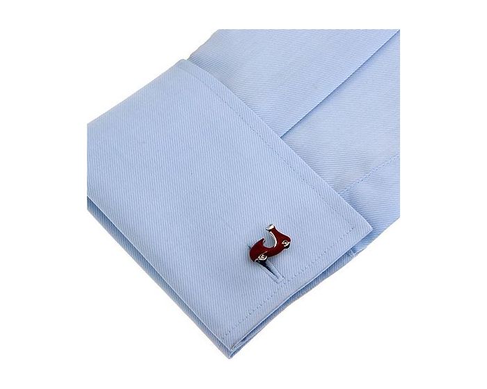 Funky Red Moped Cufflinks - SHOPWITHSTYLE