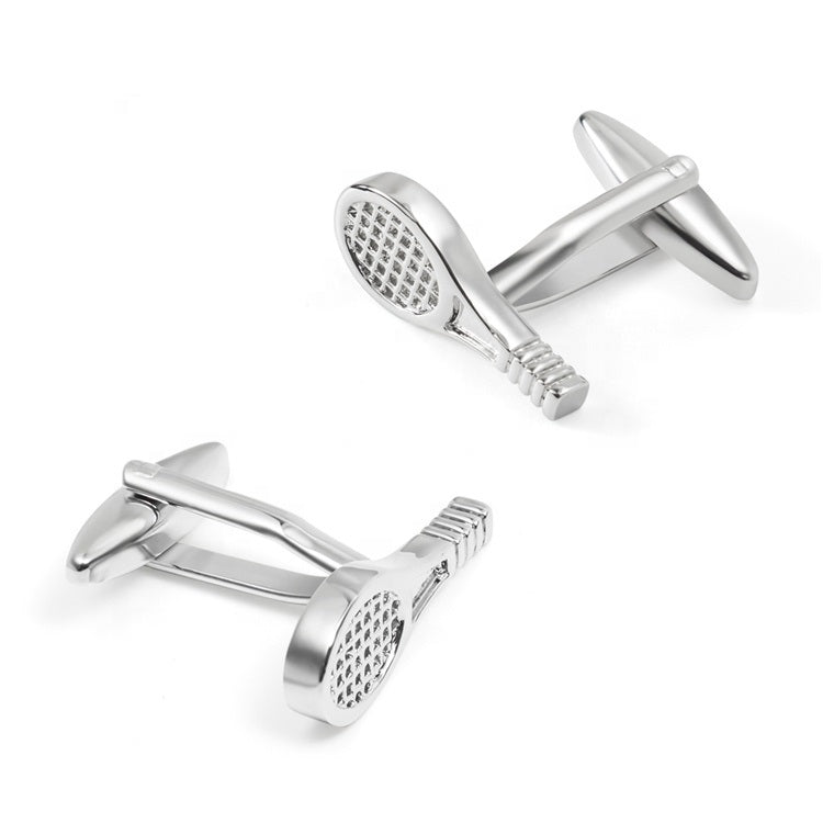 Silver Tennis Racket Cufflinks