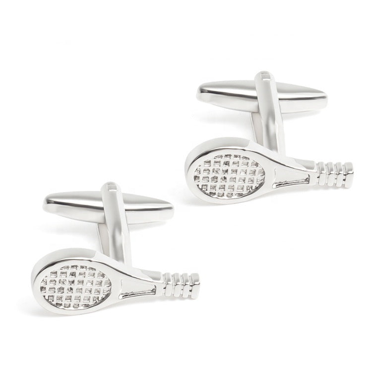 Silver Tennis Racket Cufflinks