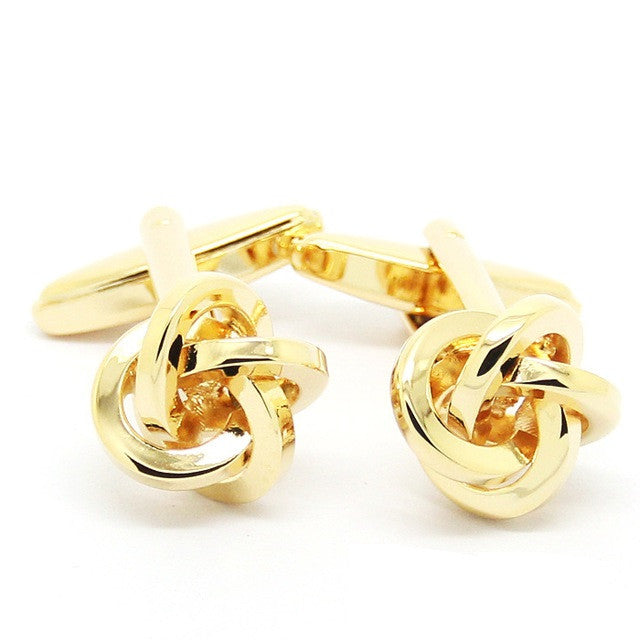 Gold Knot Copper Cufflinks For Men - SHOPWITHSTYLE
