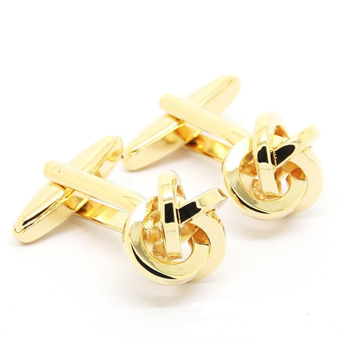 Gold Knot Copper Cufflinks For Men - SHOPWITHSTYLE