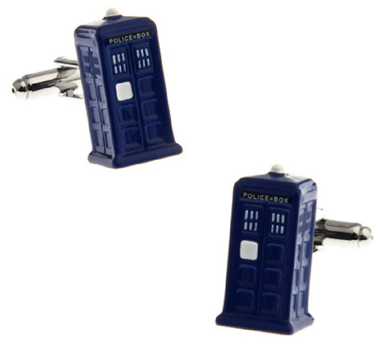 Police Box 3D Cufflinks - SHOPWITHSTYLE
