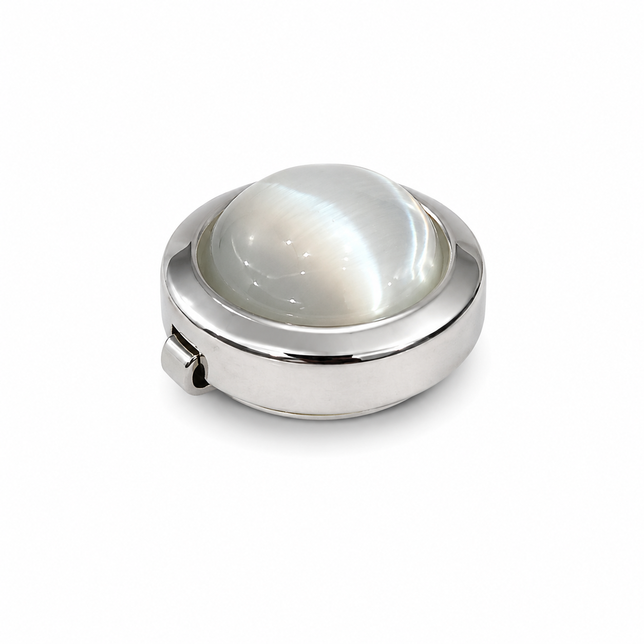 The Moonstone Silver Button Cover - Model