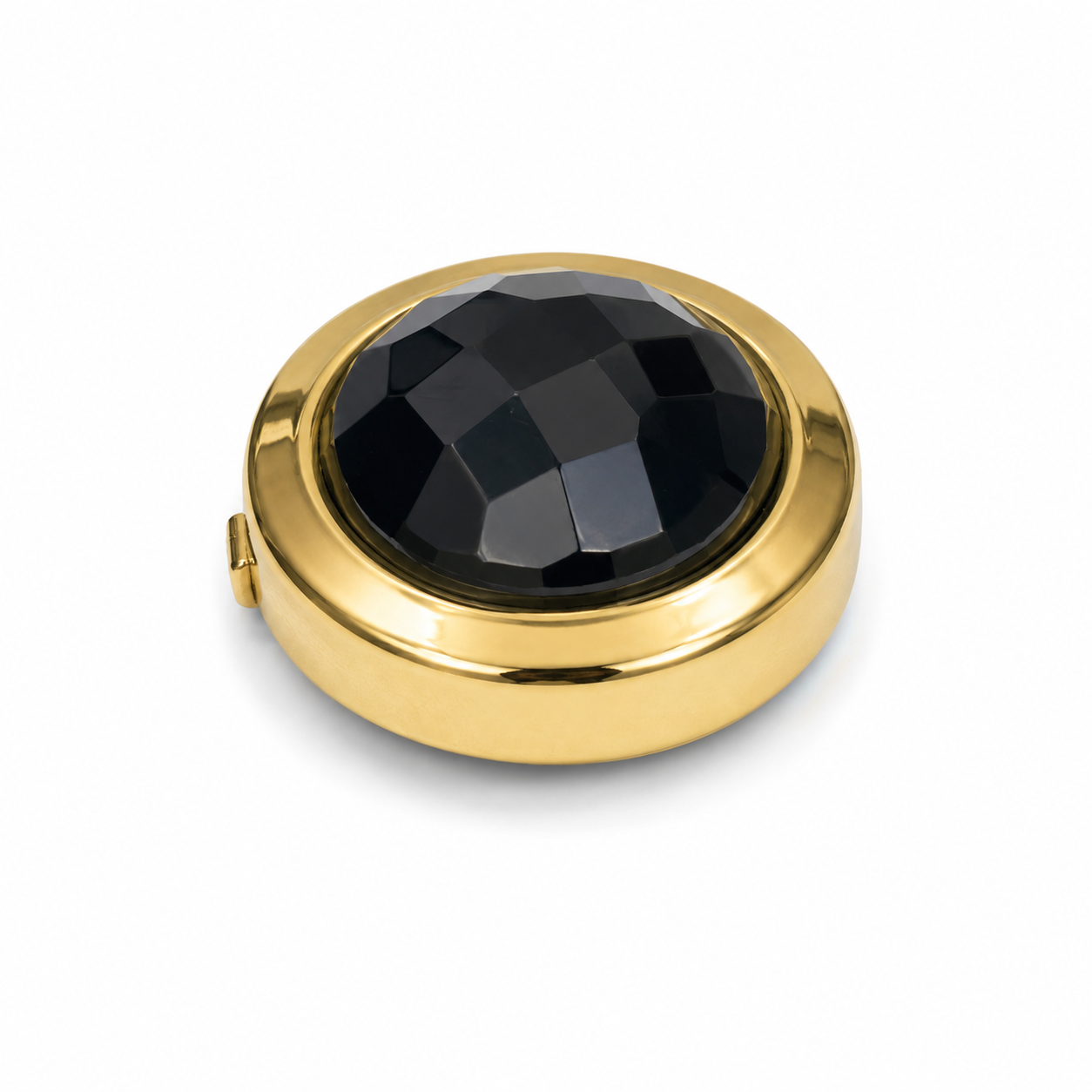The Midnight Onyx Gold Button Cover - Model