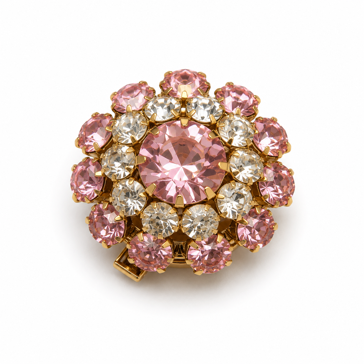 The Blush Bouquet Crystal Button Cover