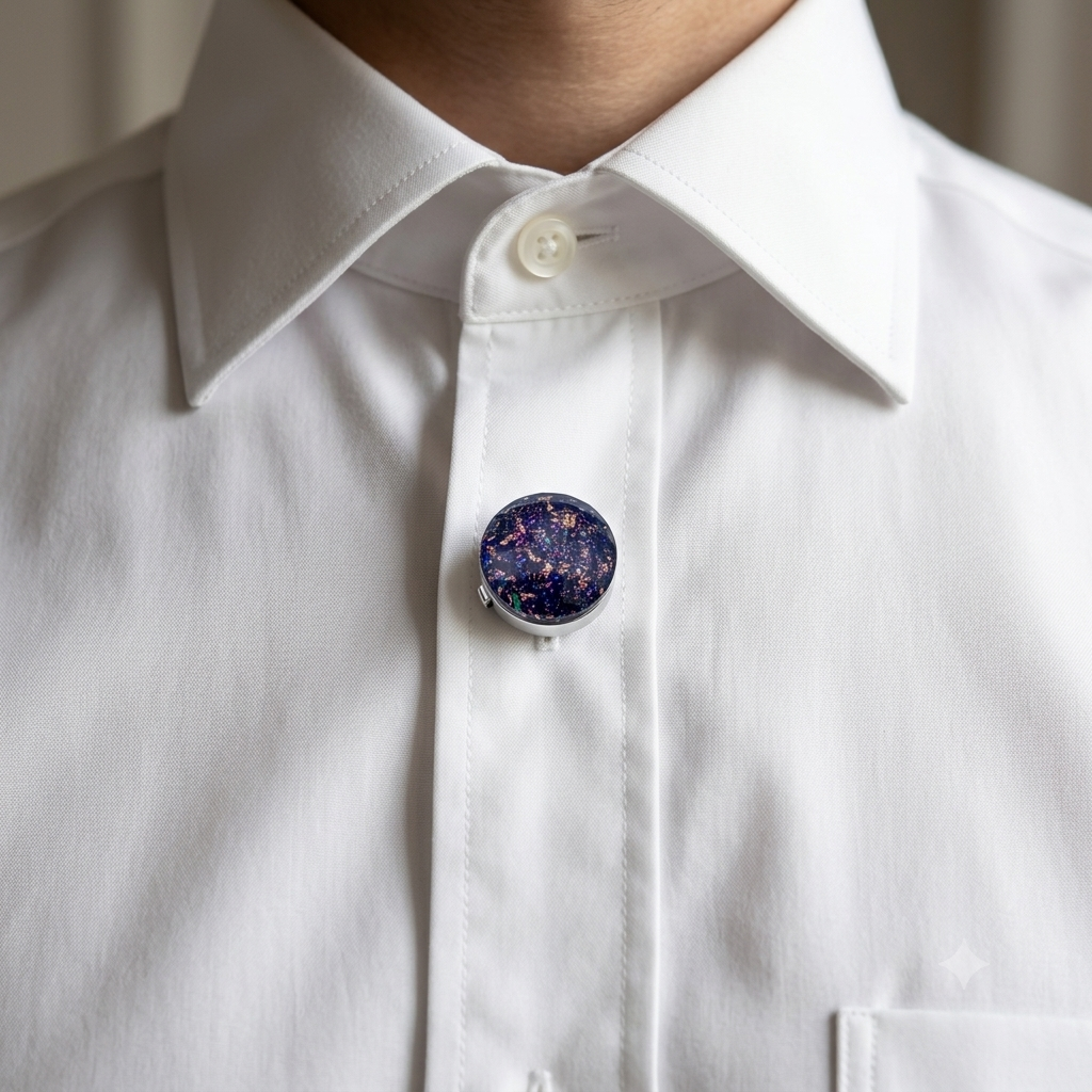 Albetro Violet Nebula Button Cover — detail view
