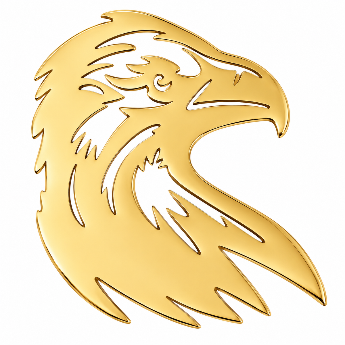 Albetro The Garuda gold eagle head brooch detailed view