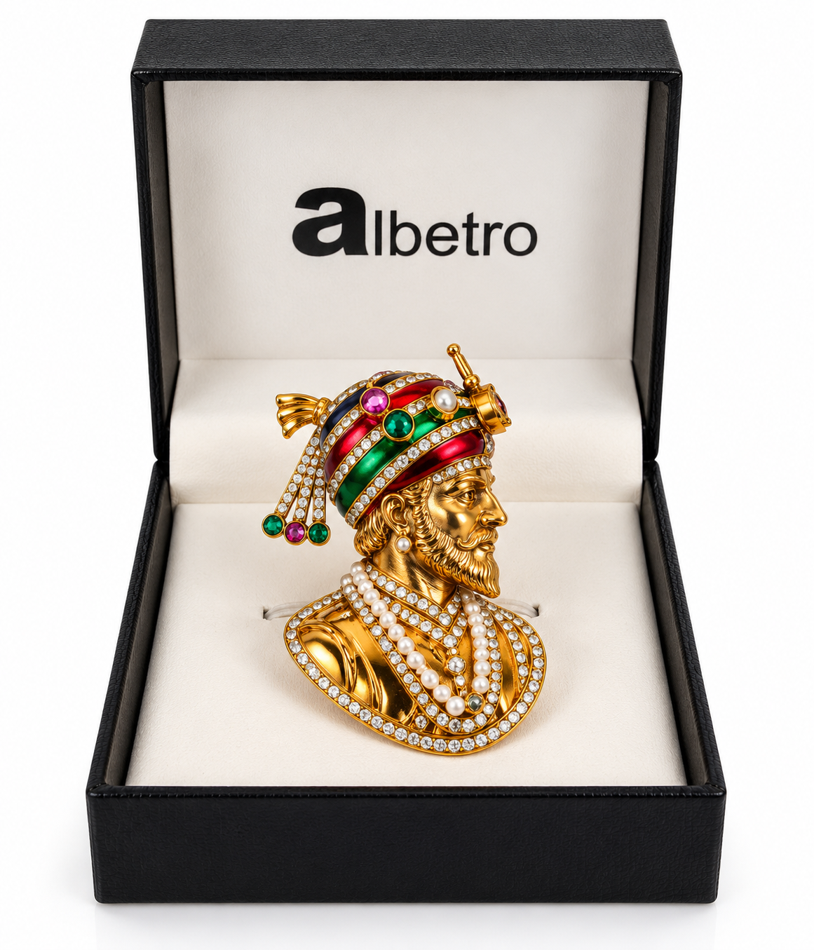 Albetro The Chhatrapati Ratna brooch close-up view