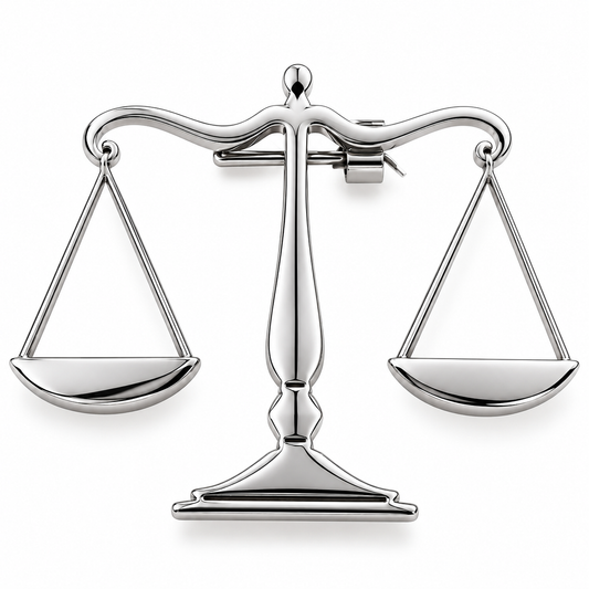Albetro The Advocate Argent silver scales brooch detailed view
