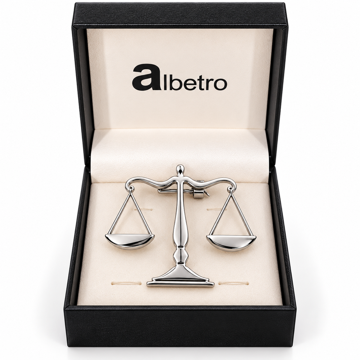 Albetro The Advocate Argent scales brooch close-up view