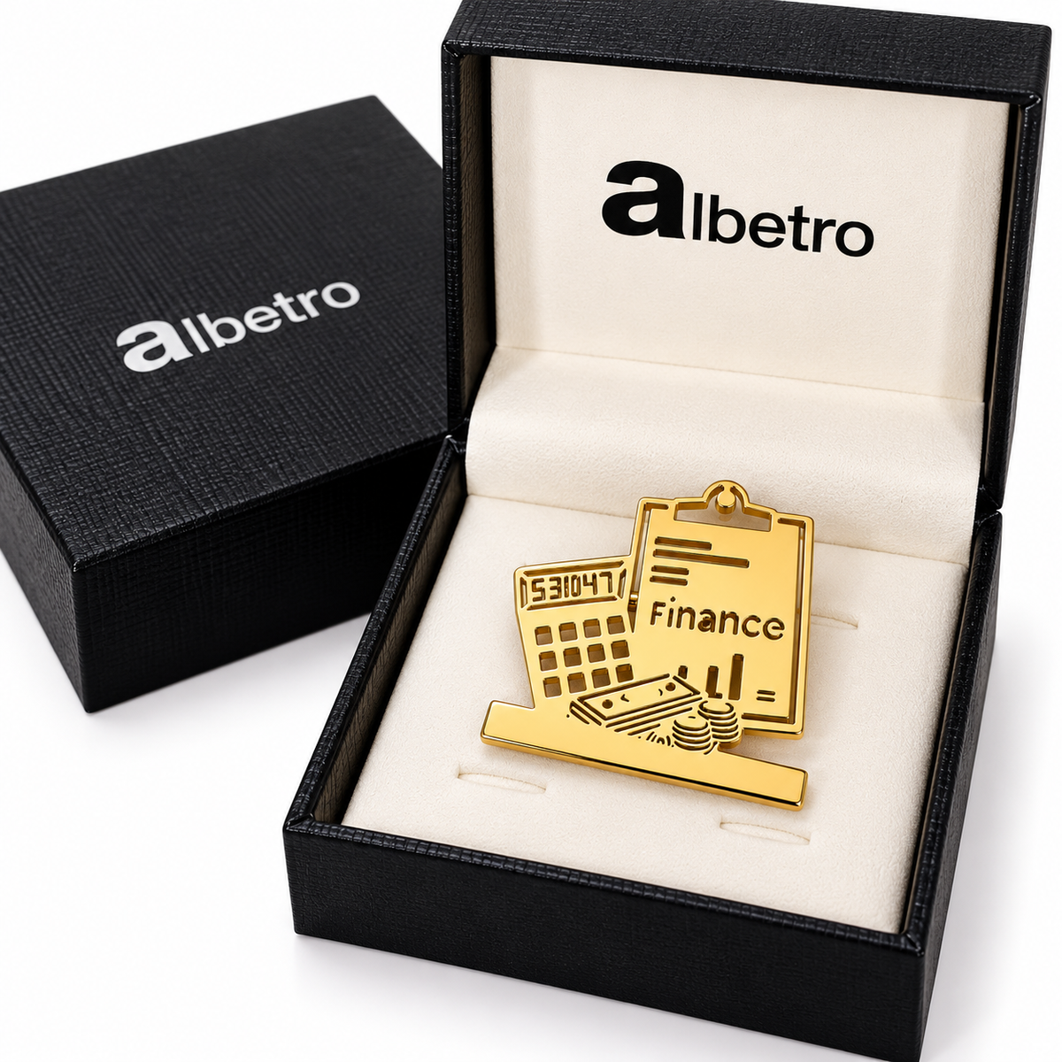 Albetro The Chartered accountant brooch close-up view