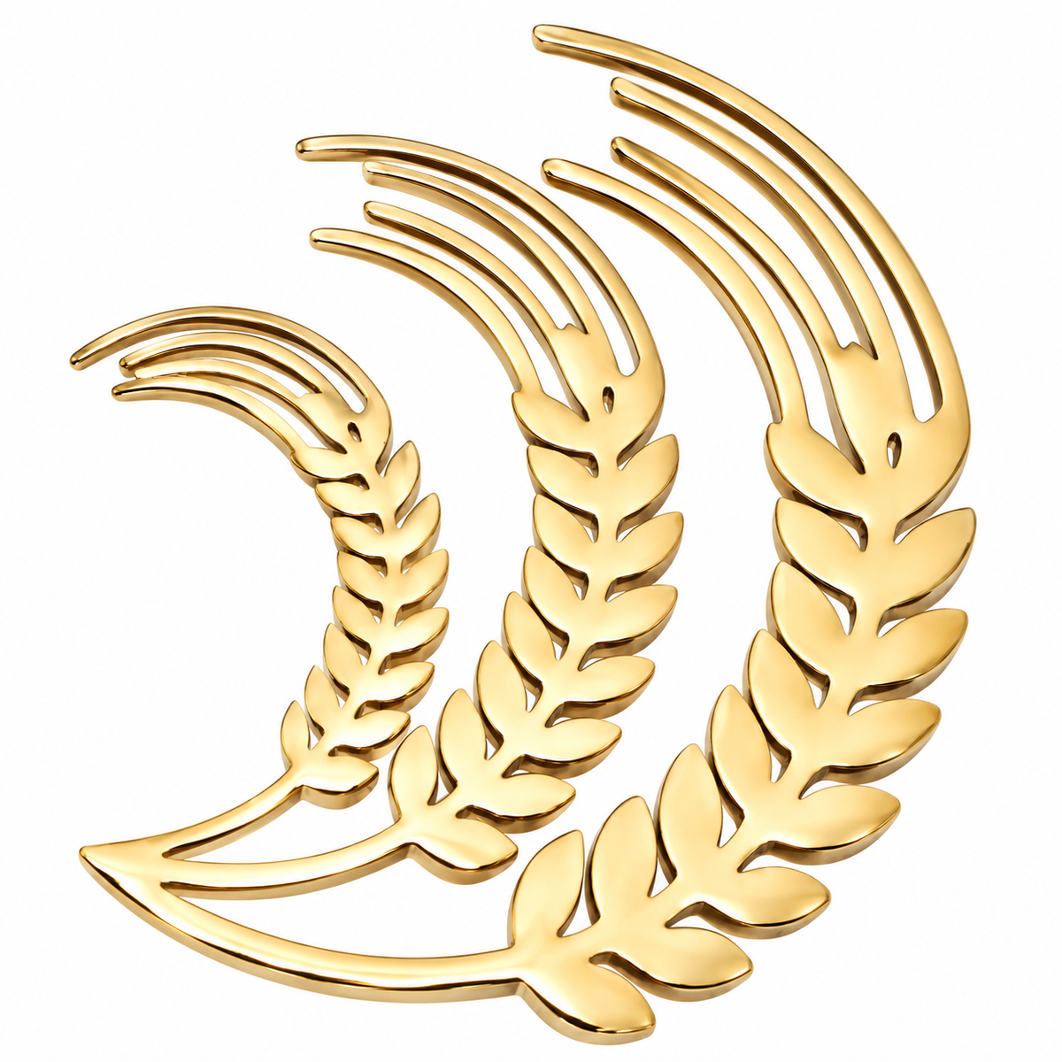 Albetro The Harvest d'Or gold wheat ears brooch detailed view