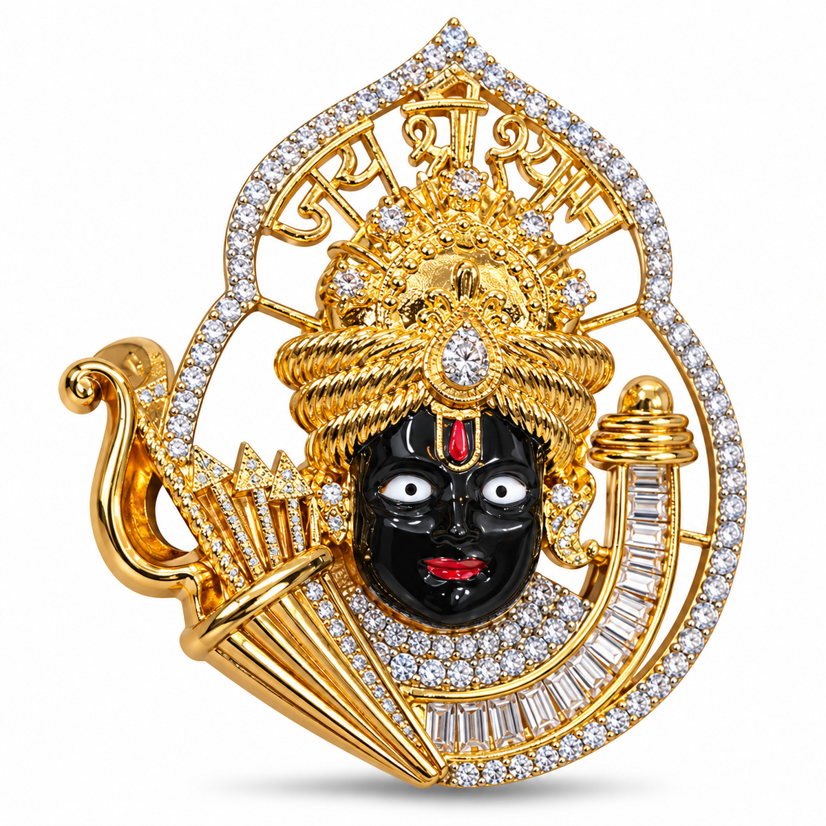 Albetro The Khatu Shyam divine brooch detailed view