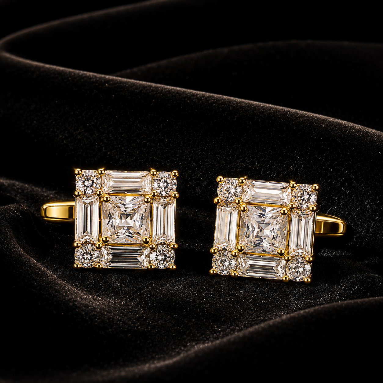The Imperiale Baguette AD Stone Cufflinks - Detail