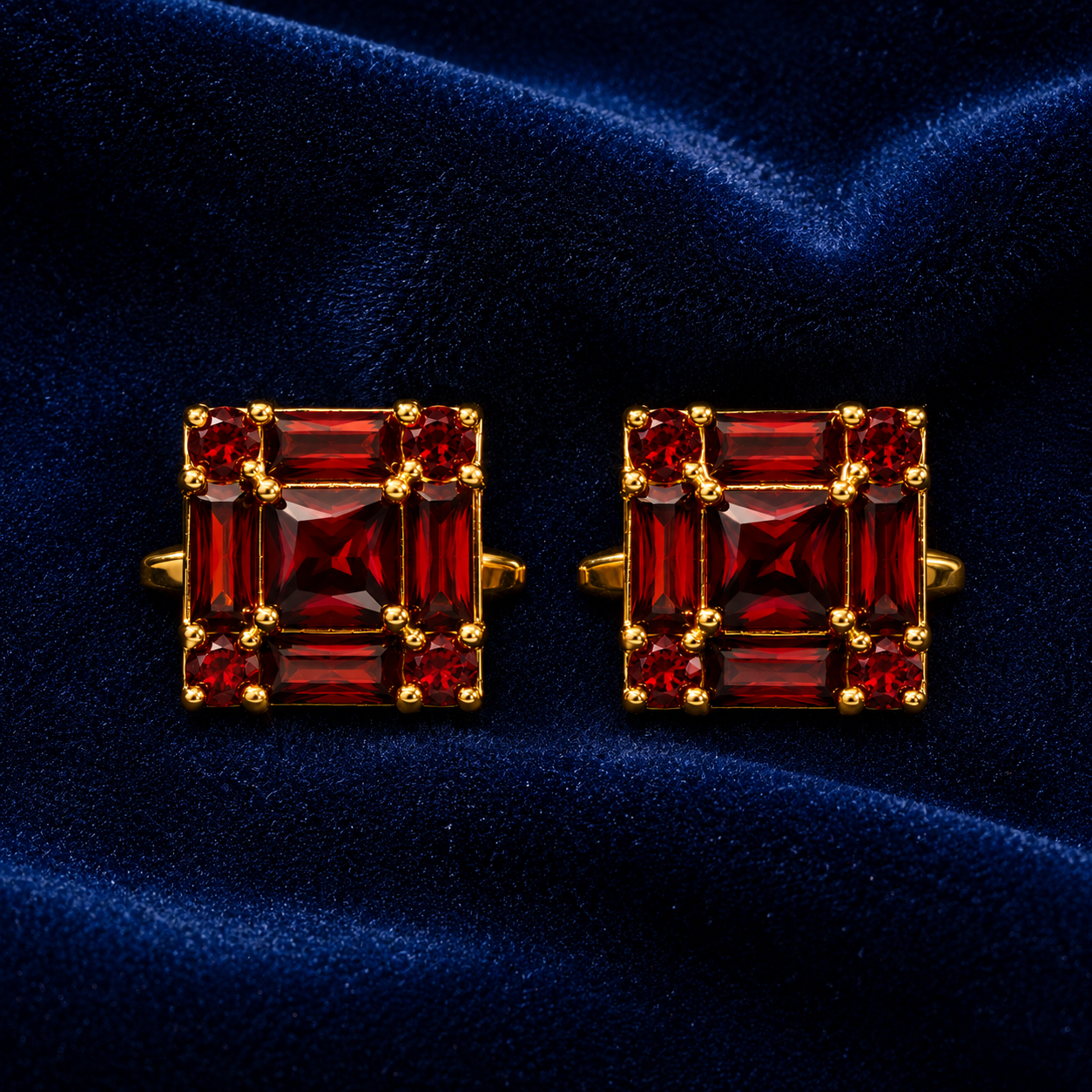 The Garnet Sovereign AD Stone Cufflinks - Detail