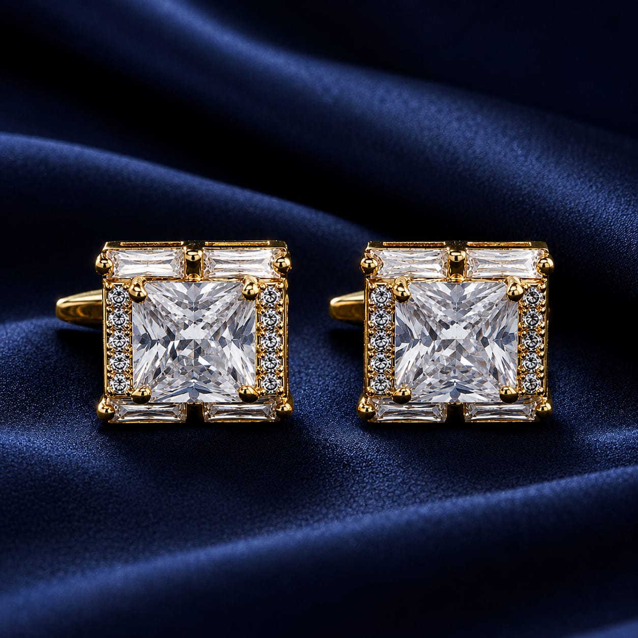 The Radiant Empress AD Stone Cufflinks - Detail