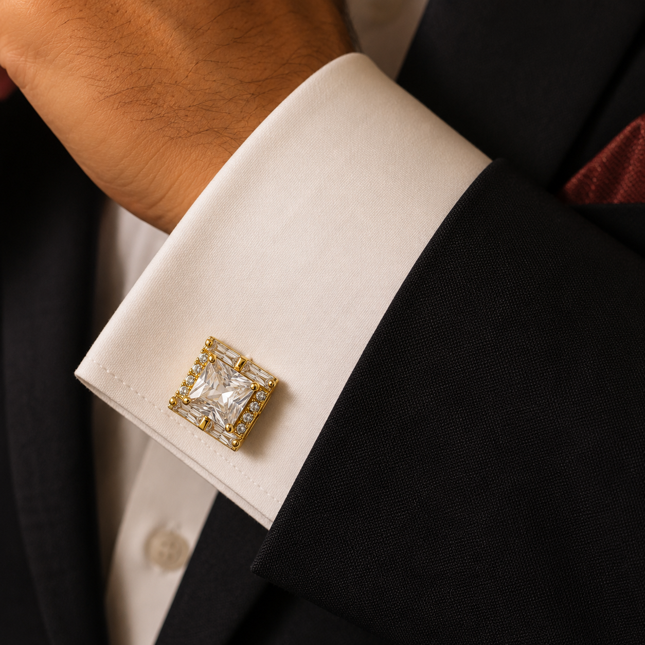 The Radiant Empress AD Stone Cufflinks - Model