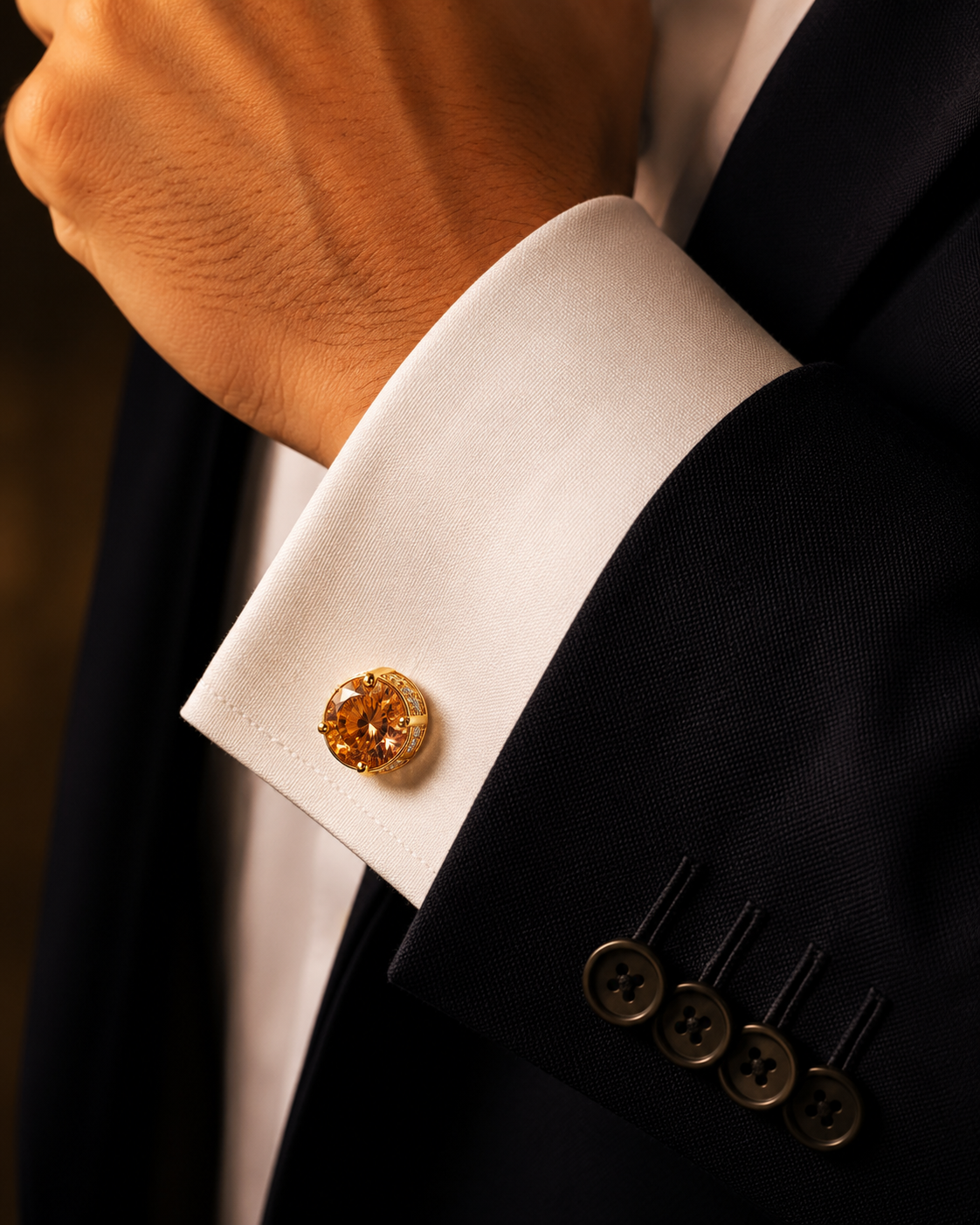 The Cognac Soleil AD Stone Cufflinks - Model