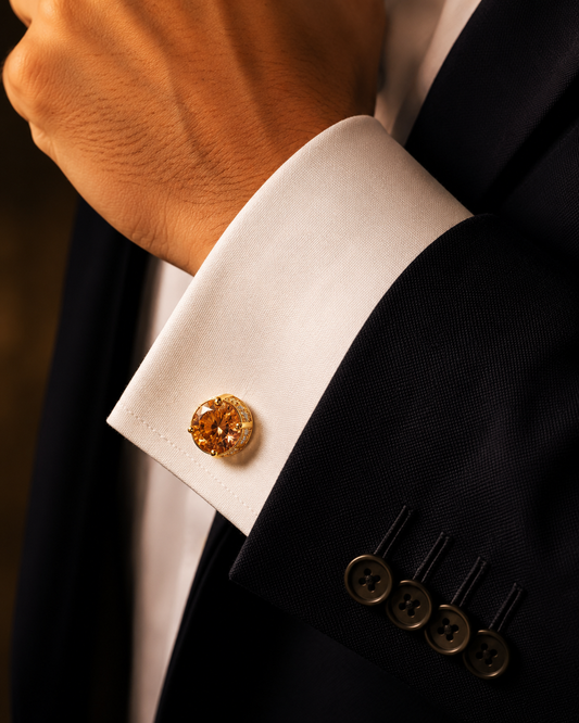 The Cognac Soleil AD Stone Cufflinks - Model