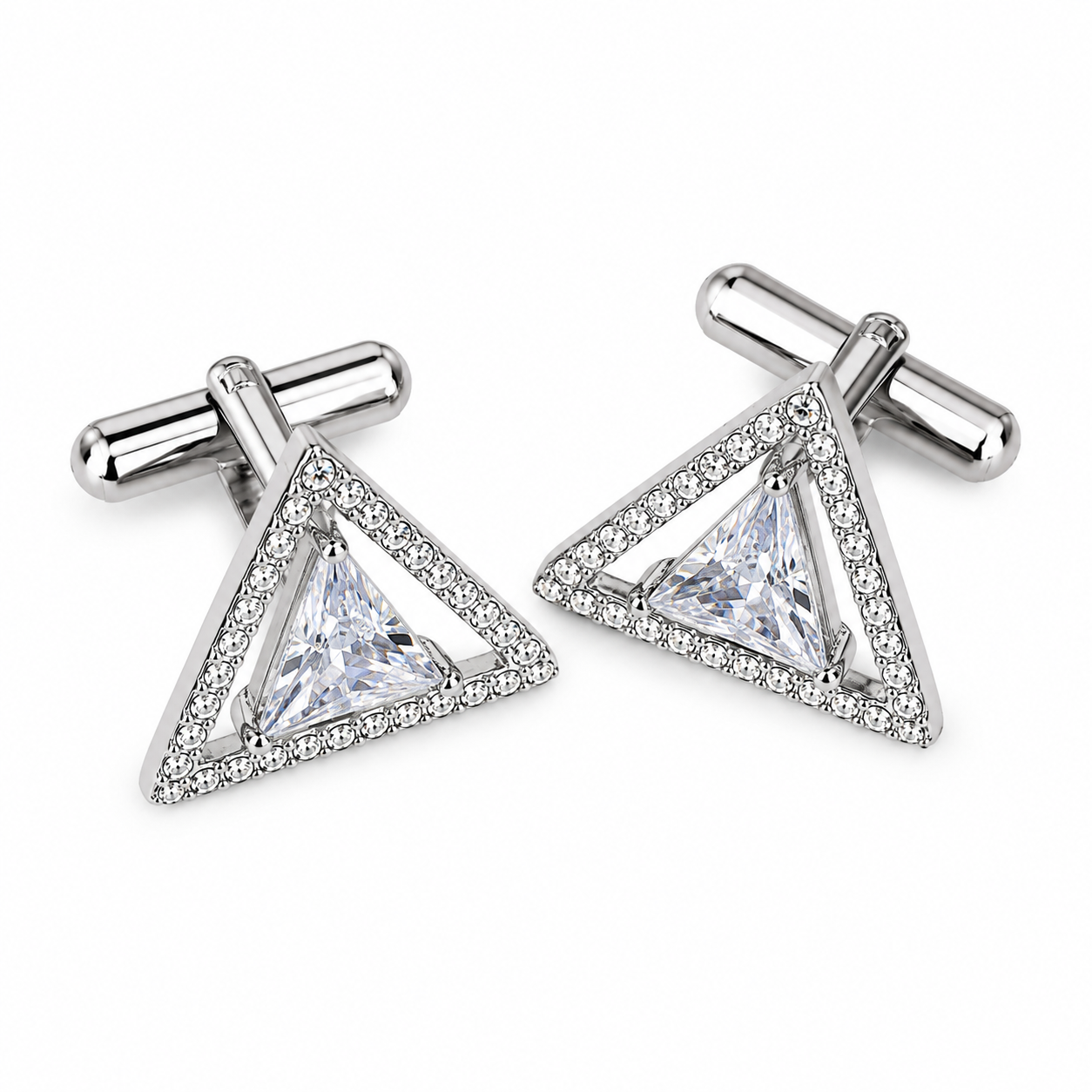 The Apex Trillion AD Stone Cufflinks - Flat Lay