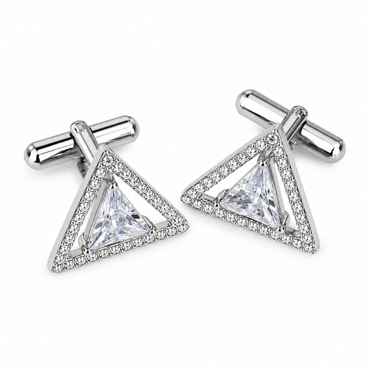 The Apex Trillion AD Stone Cufflinks - Flat Lay