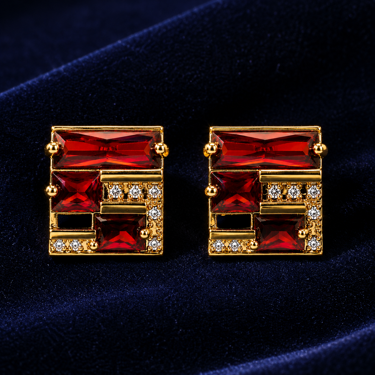 The Vermillion Architecte Cufflinks - Detail