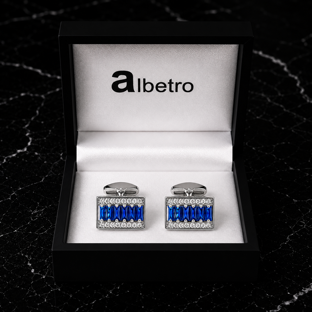 The Rivière Saphir Cufflinks - Close Up