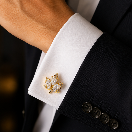 The Crystal Jardin Cufflinks - Model