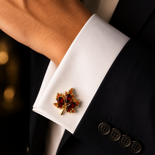 The Ember Jardin Cufflinks - Model